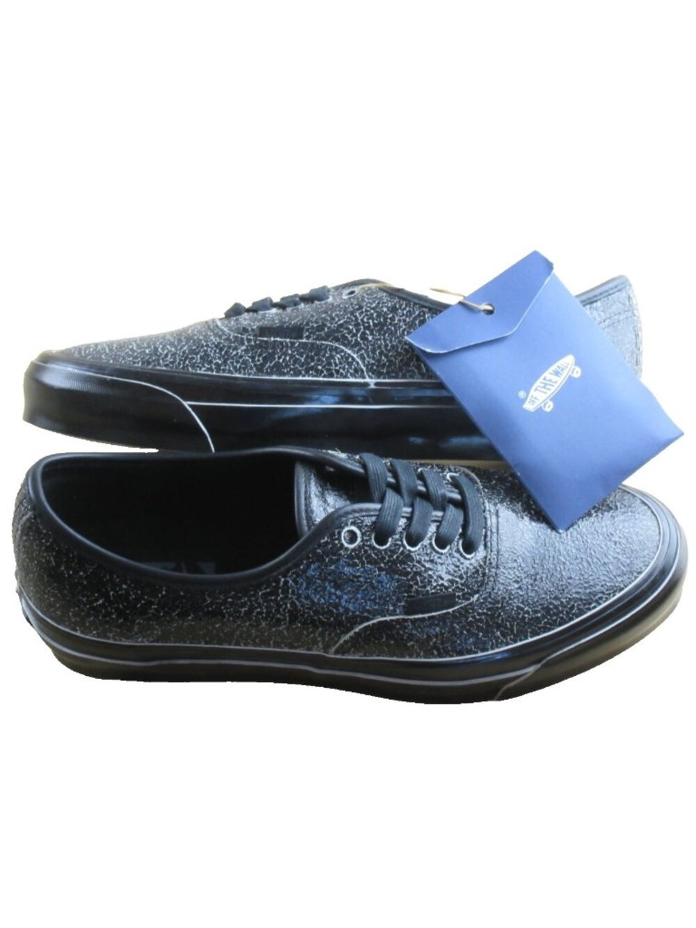 Vans Men's Lx Authentic 44 Overpaint Double Black White shoes Size 11.5 NEW
